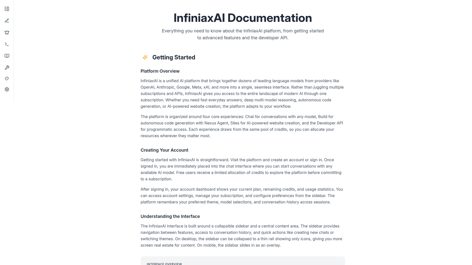 InfiniaxAI Build Review - Homepage Screenshot