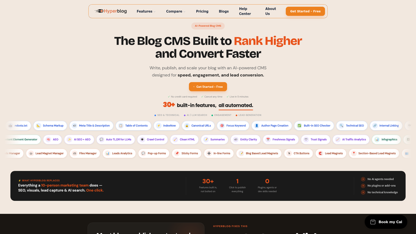 Hyperblog - Homepage Screenshot