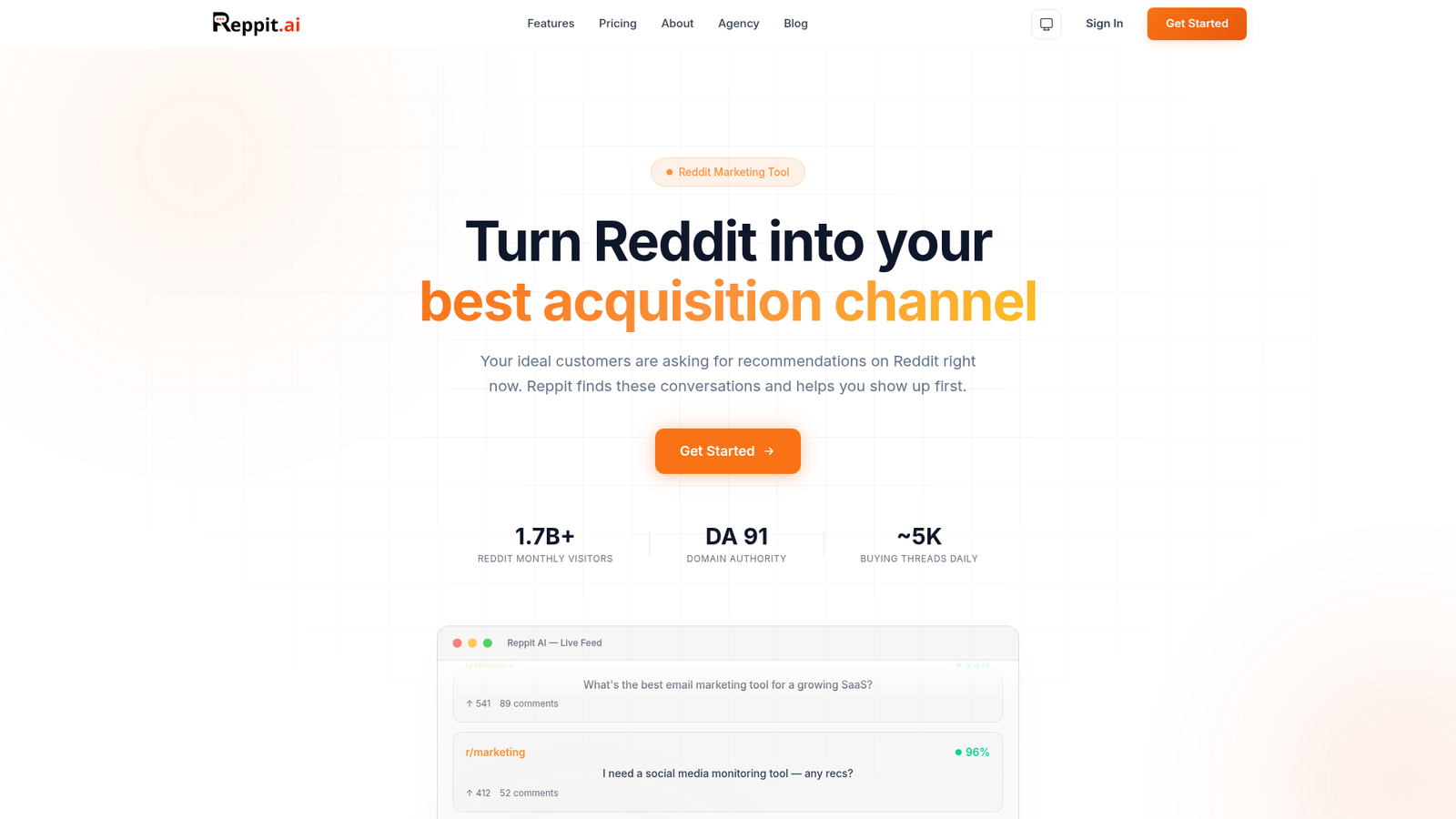 Reppit.ai - Homepage Screenshot