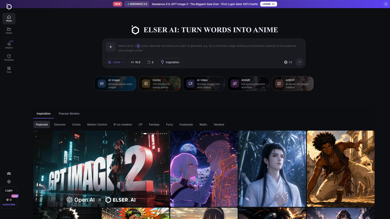 Elser AI - Homepage Screenshot