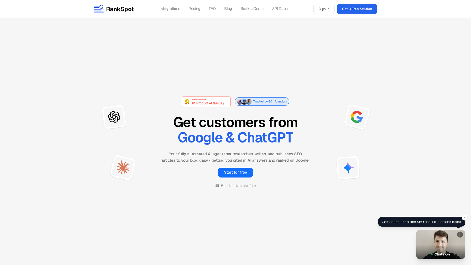 RankSpot - Homepage Screenshot