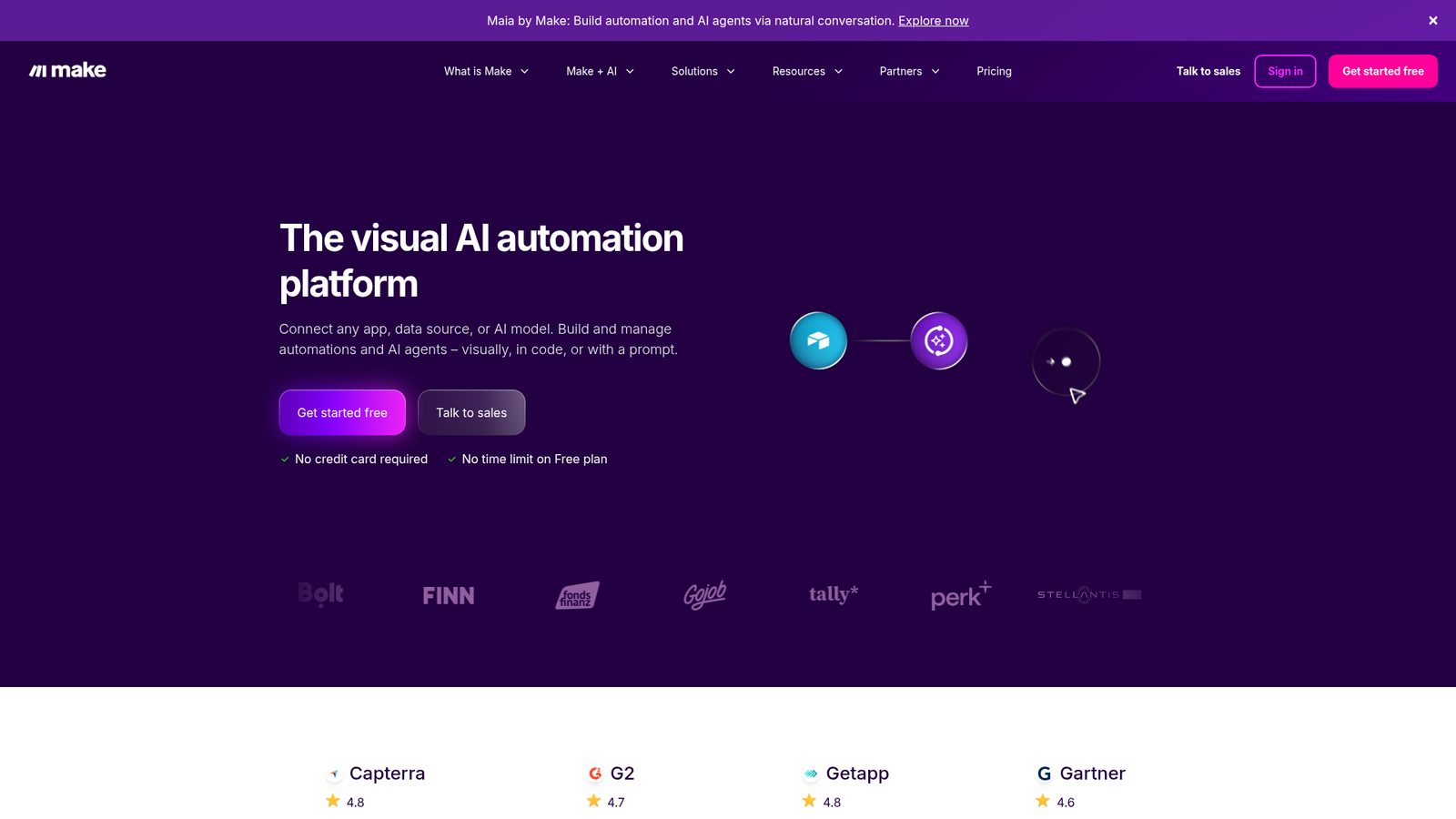 Make - Homepage Screenshot